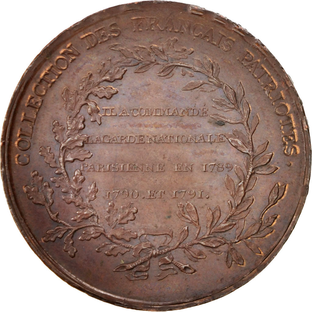 Monneron à l'effigie de Lafayette, 1791, Frappe médaille