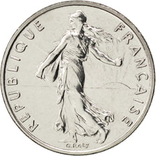 Coin, France, Semeuse, 1/2 Franc, 1983, MS(63), Nickel, KM:931.1, Gadoury:429