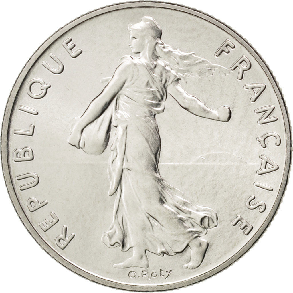 FRANCE, Semeuse, 1/2 Franc, 1984, Paris, KM #931.1, MS(63), Nickel, 19.5,...
