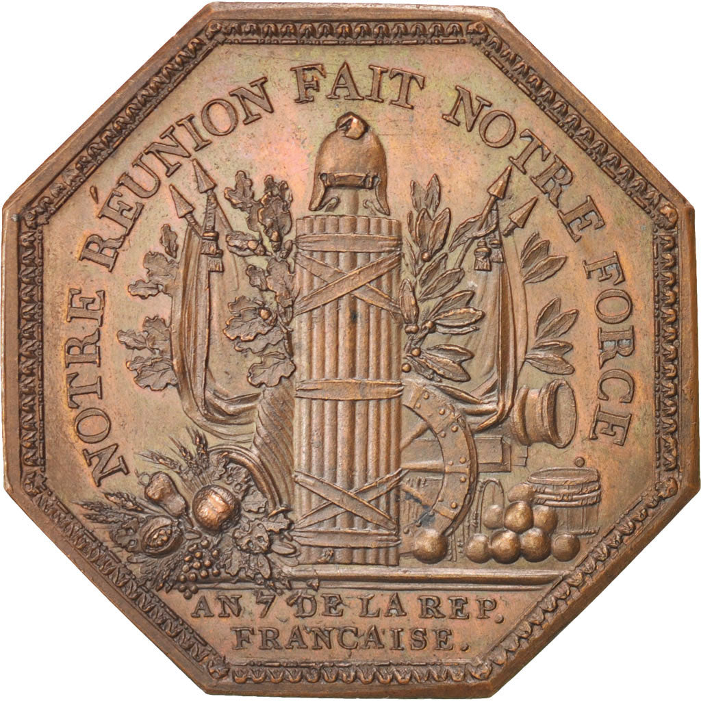 France, Token, The French Revolution, 1799, MS(60-62), Bronze