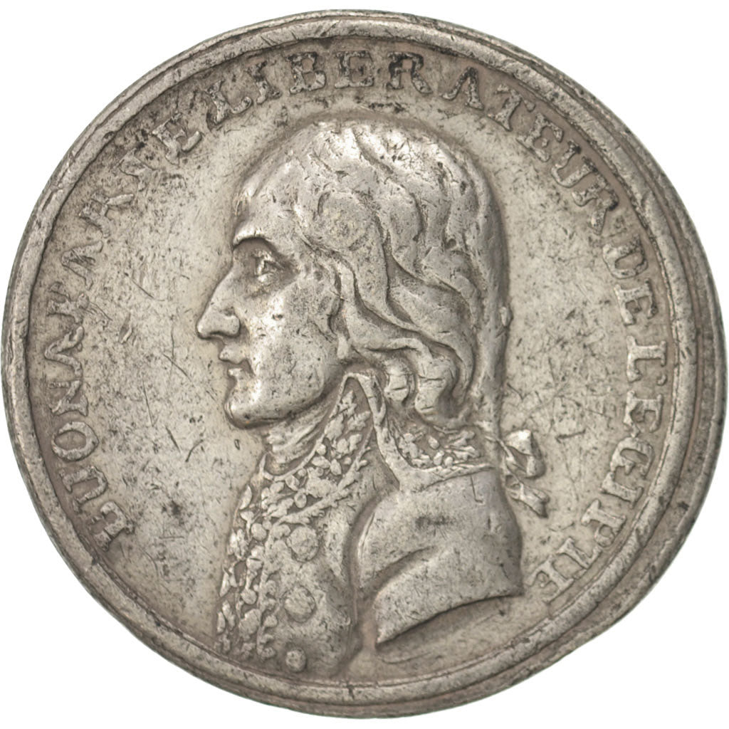 France, Jeton, The French Revolution, 1799, TTB, Tin