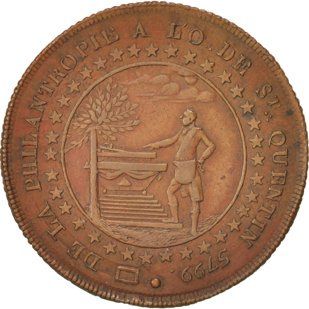 France, Token, The French Revolution, AU(55-58), Copper