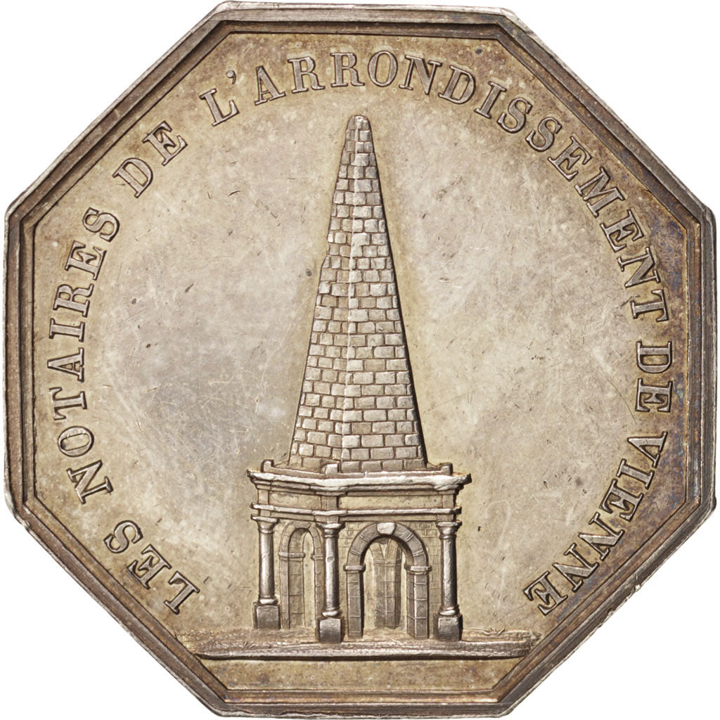 France, Token, Notary, AU(55-58), Silver, Lerouge:435