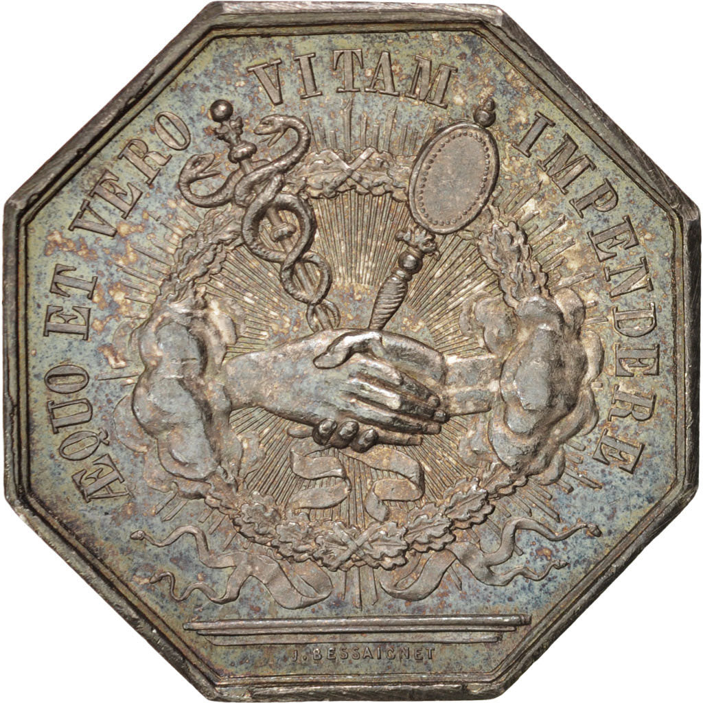 France, Token, Notary, AU(55-58), Silver, Lerouge:42