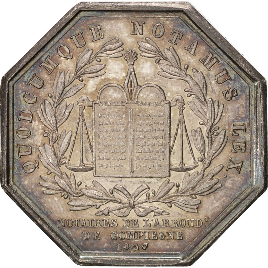 Frankreich, Token, Notary, VZ+, Silber, Lerouge:104b