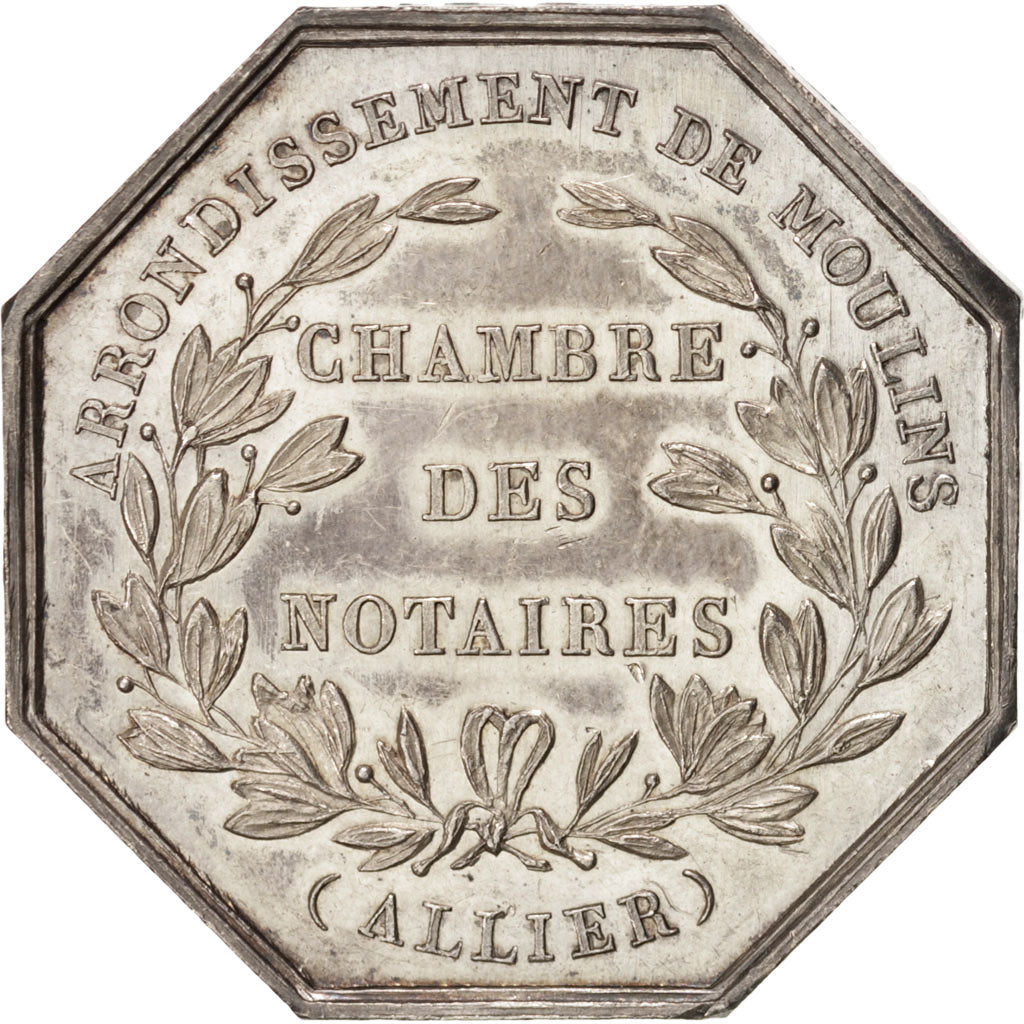 France, Token, Notary, AU(55-58), Silver, Lerouge:205