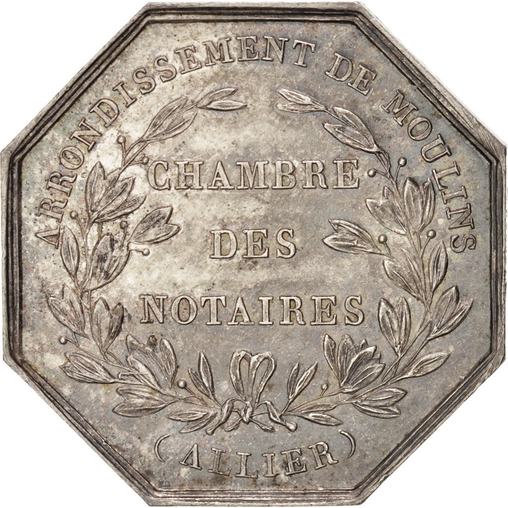 France, Token, Notary, MS(63), Silver, Lerouge:205