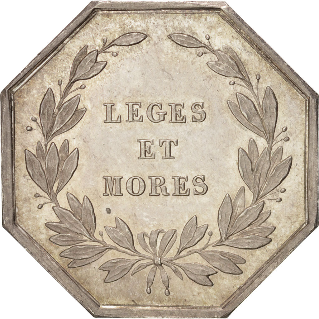 Francja, Token, Notariusz, MS(63), Srebro, Lerouge:205