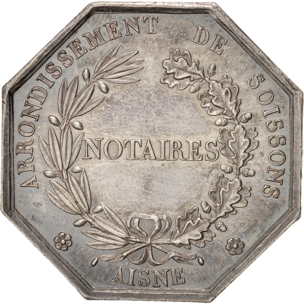 France, Token, Notary, AU(55-58), Silver, Lerouge:396