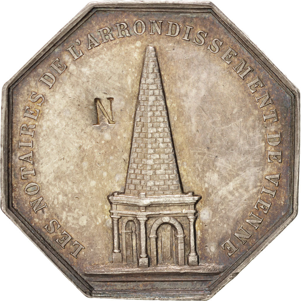 France, Token, Notary, AU(55-58), Silver, Lerouge:435