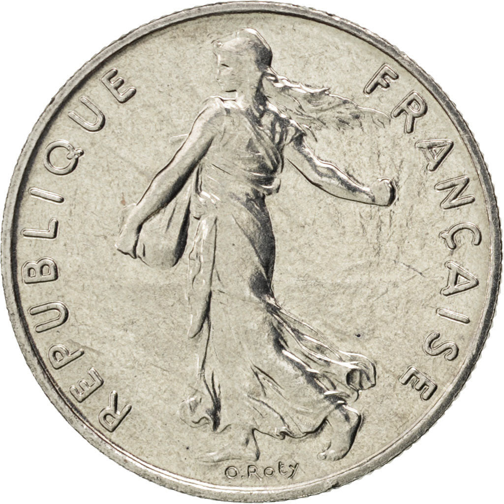 Moneta, Francja, Semeuse, 1/2 Franc, 1997, MS(63), Nikiel, KM:931.1, Gadoury:429