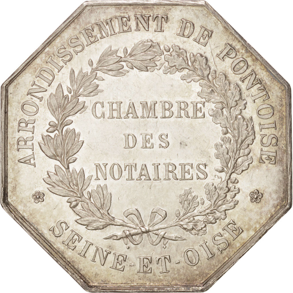 France, Token, Notary, AU(55-58), Silver, Lerouge:338