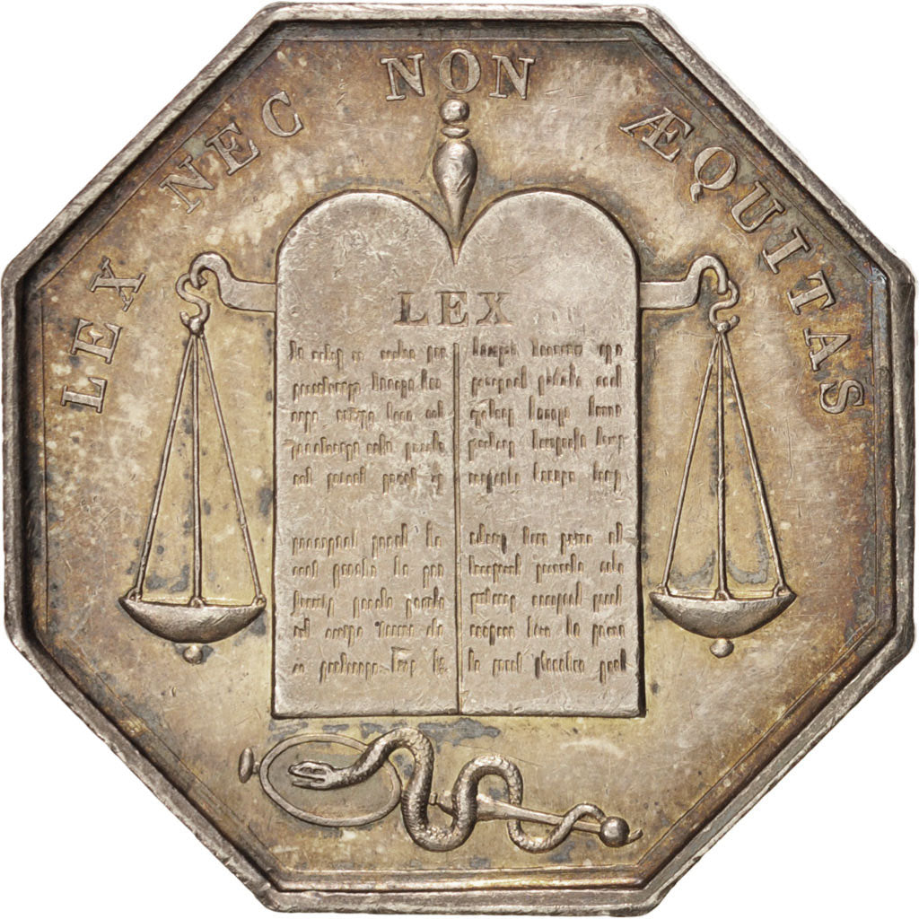 France, Token, Notary, MS(60-62), Silver, Lerouge:327