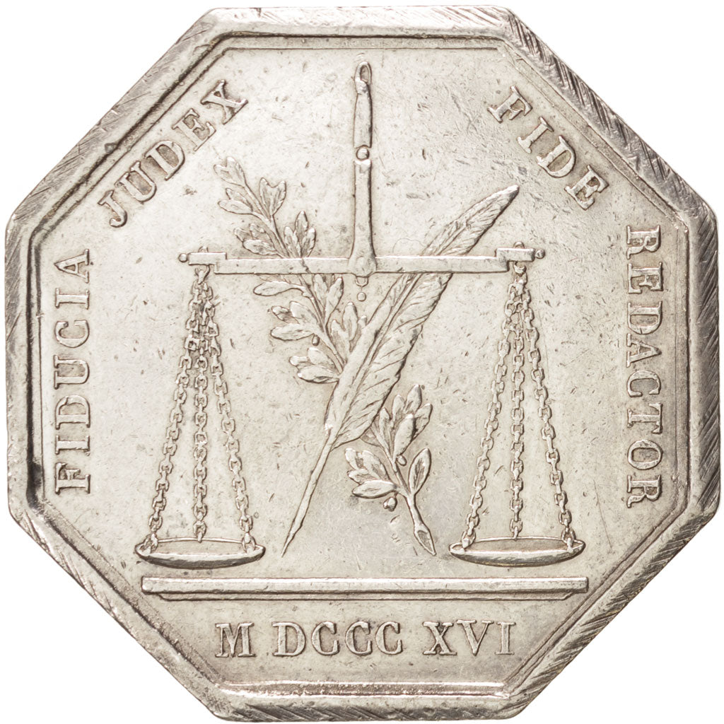 Francja, Token, Notariusz, AU(50-53), Srebro