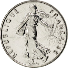 FRANCE, Semeuse, 1/2 Franc, 1993, Paris, KM #931.1, MS(63), Nickel, 19.5,...