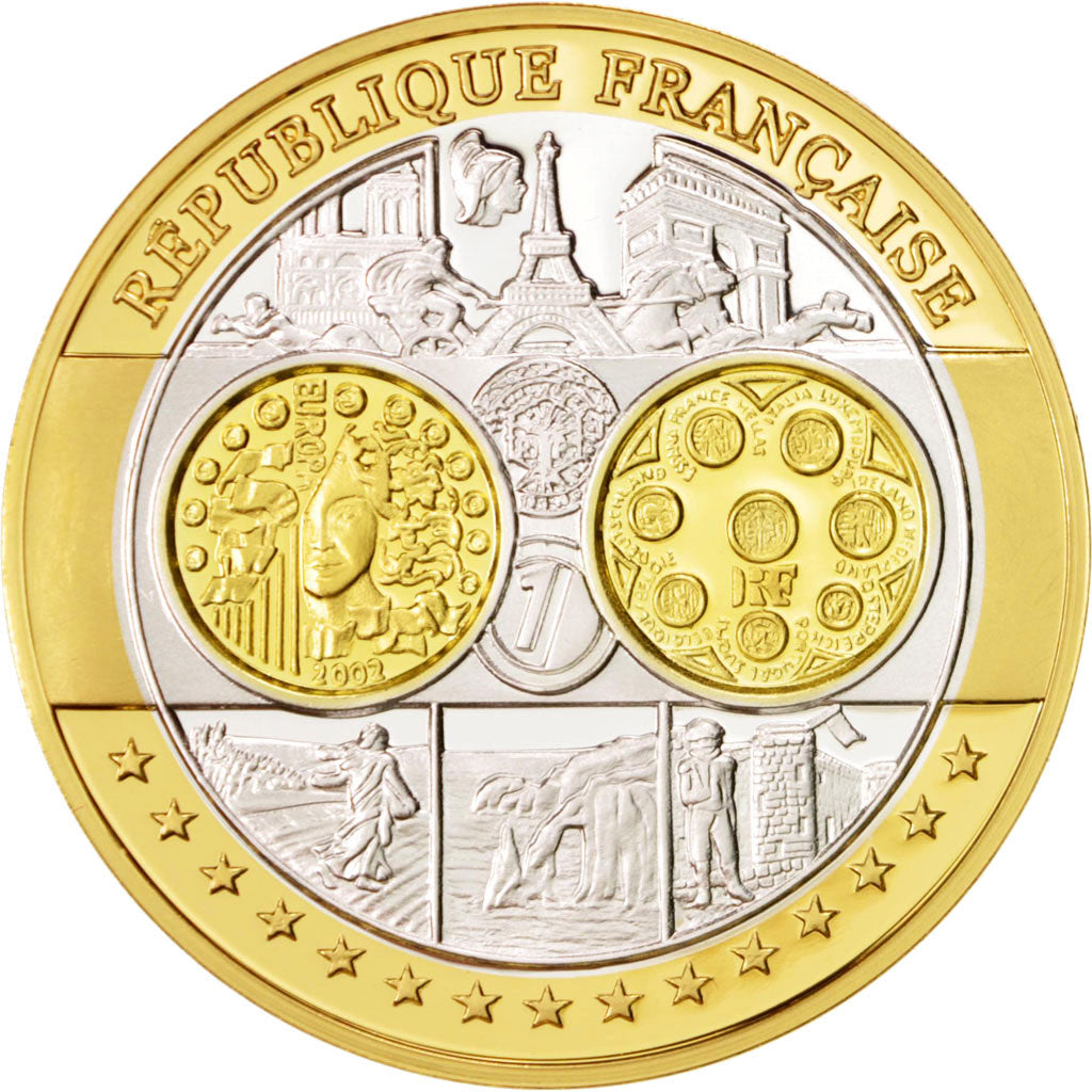 France, 5 Francs, The Fifth Republic, Politics, Society, War, MS(65-70), Silver