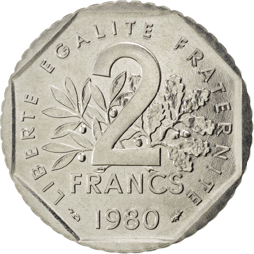 Monnaie, France, Semeuse, 2 Francs, 1980, SUP, Nickel, KM:942.1, Gadoury:547