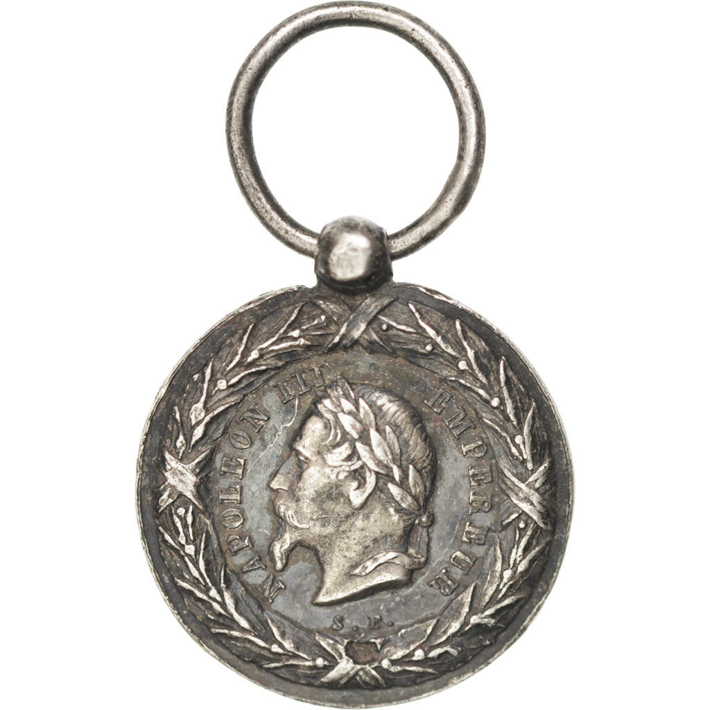 FRANCE, History, Second French Empire, Medal, 1860, AU(50-53), Silver, 15, 2.70