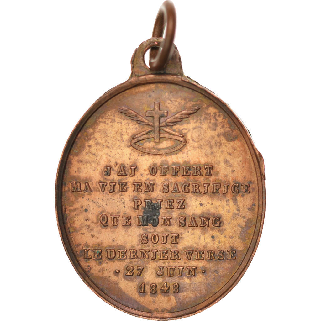 FRANCE, History, Louis Philippe I, Medal, 1848, AU(50-53), Copper, 25, 2.50