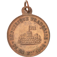 France, Medal, French Second Republic, 1848, AU(50-53), Copper