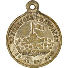 France, Medal, French Second Republic, History, 1848, TTB, Cuivre