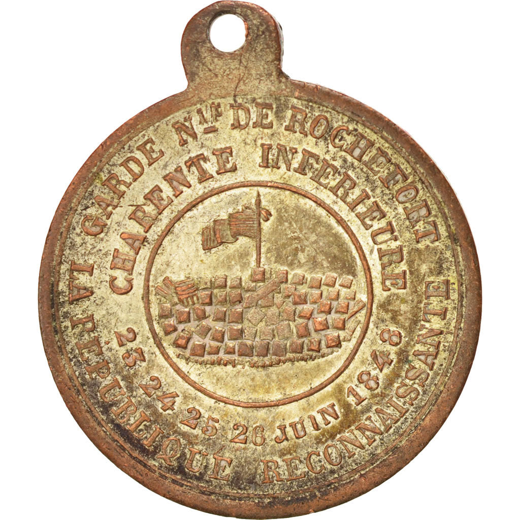 France, Medal, French Second Republic, History, 1848, TTB+, Cuivre