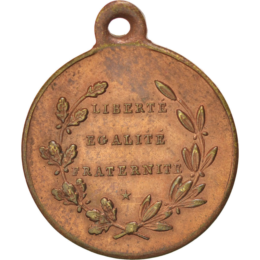 France, Medal, French Second Republic, History, 1848, AU(55-58), Copper