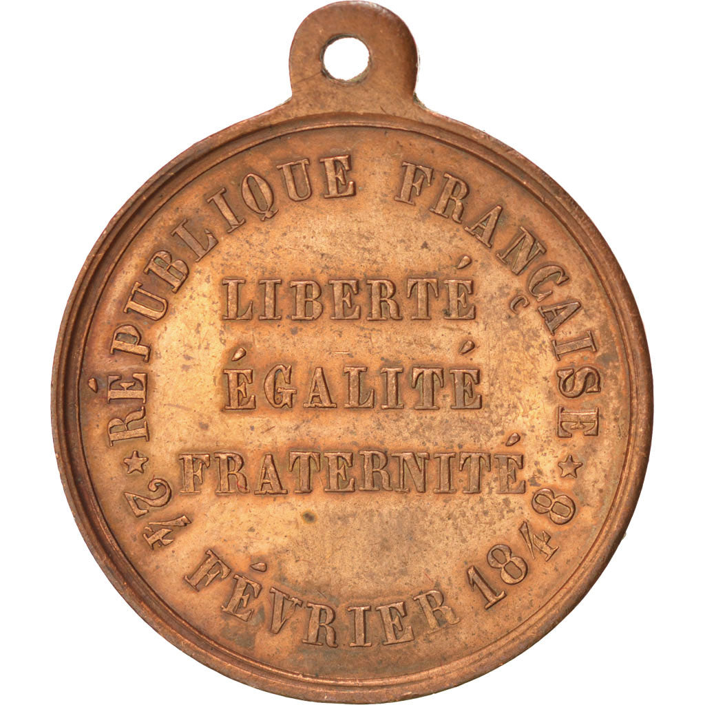 Frankrijk, Medal, French Second Republic, History, 1848, PR, Koper
