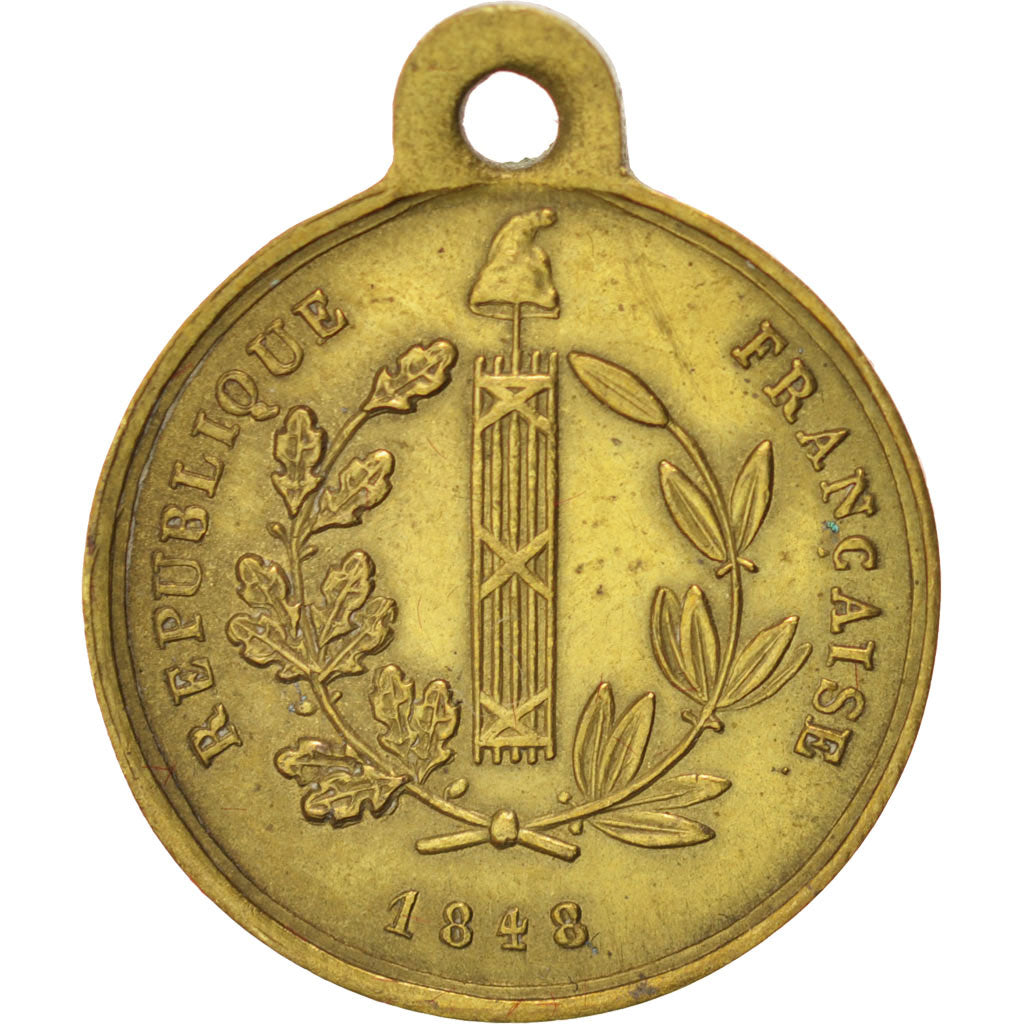 FRANCE, History, French Second Republic, Medal, 1848, AU(55-58), Copper, 18,...