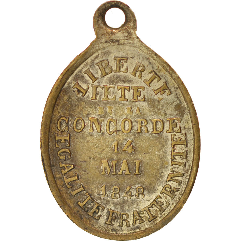 FRANCE, History, French Second Republic, Medal, 1848, AU(50-53), Copper, 17,...
