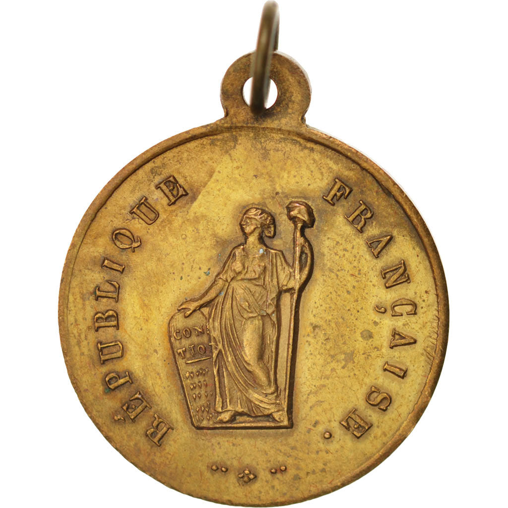 France, Medal, French Second Republic, History, 1848, SUP, Cuivre