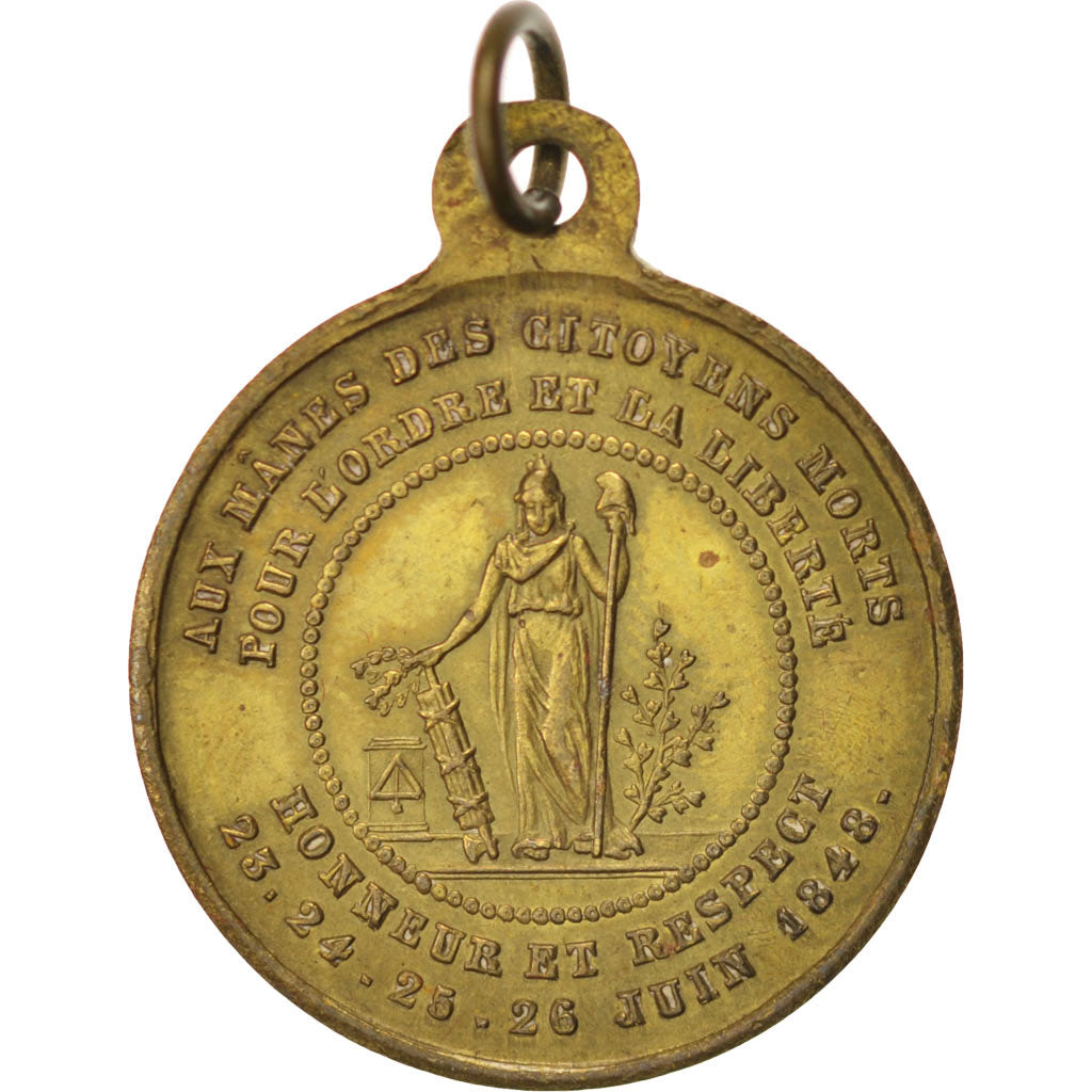 France, Medal, French Second Republic, History, 1848, SUP, Cuivre