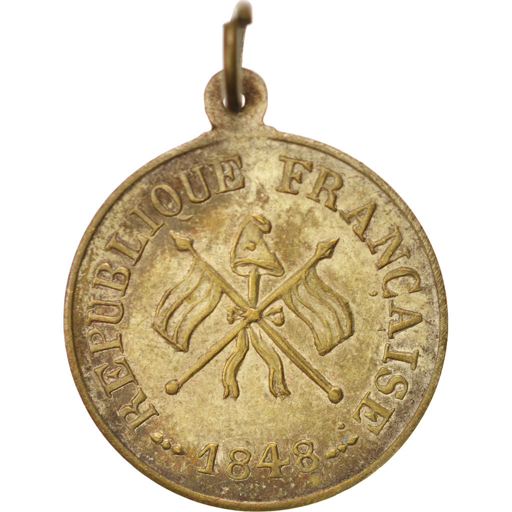 France, Medal, French Second Republic, History, 1848, AU(50-53), Copper