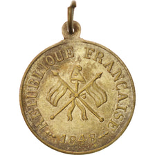 France, Medal, French Second Republic, History, 1848, AU(50-53), Copper