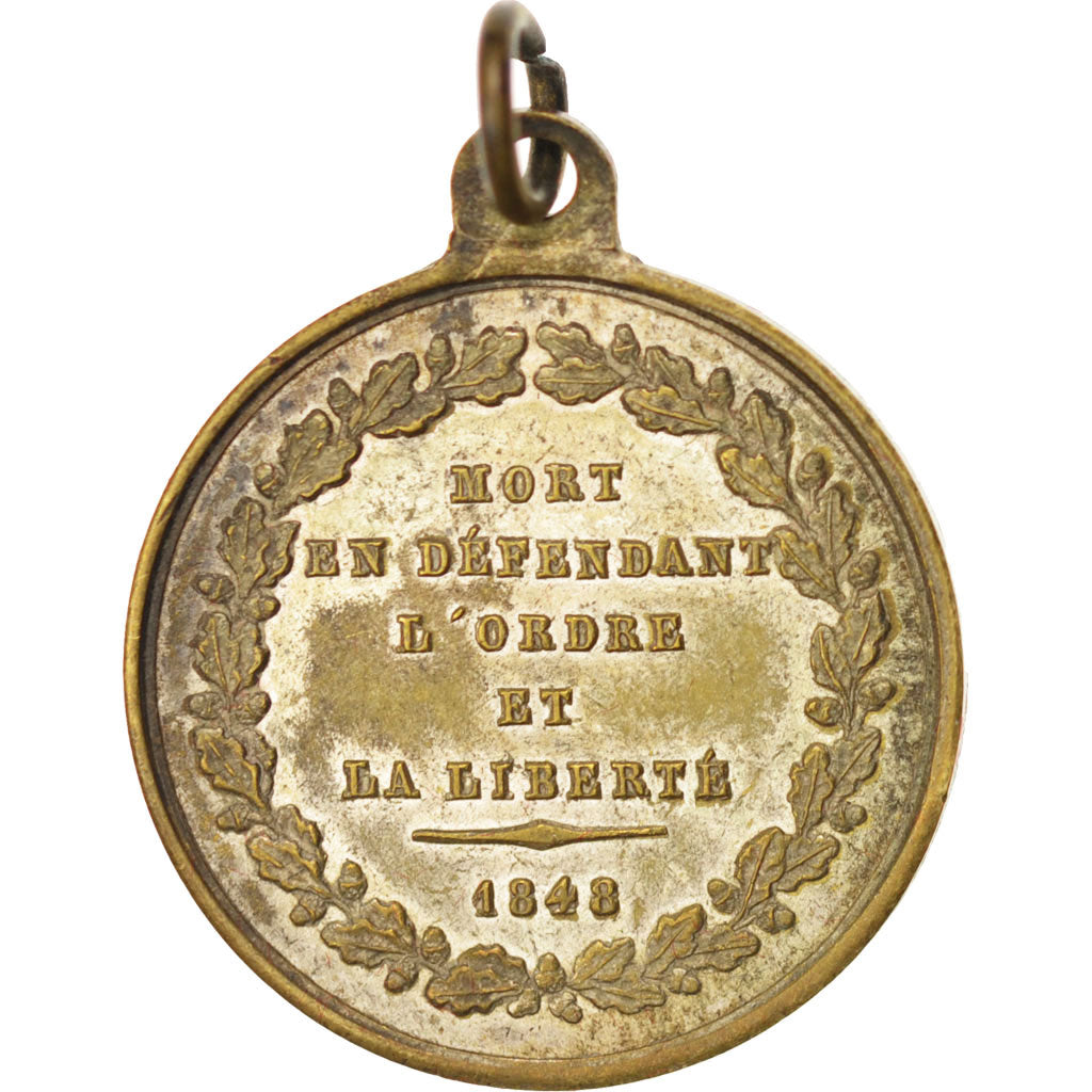 France, Medal, French Second Republic, History, 1848, TTB+, Cuivre