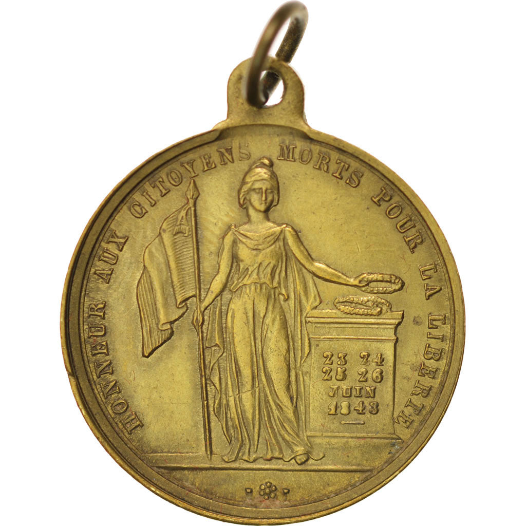 Francia, Medal, French Second Republic, History, 1848, BB+, Rame