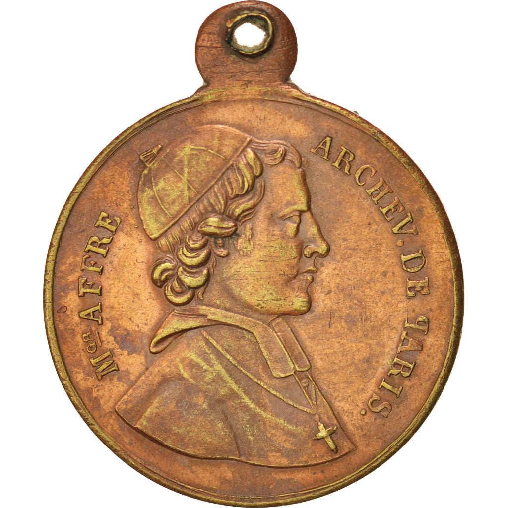 France, Medal, French Second Republic, History, 1848, AU(50-53), Copper