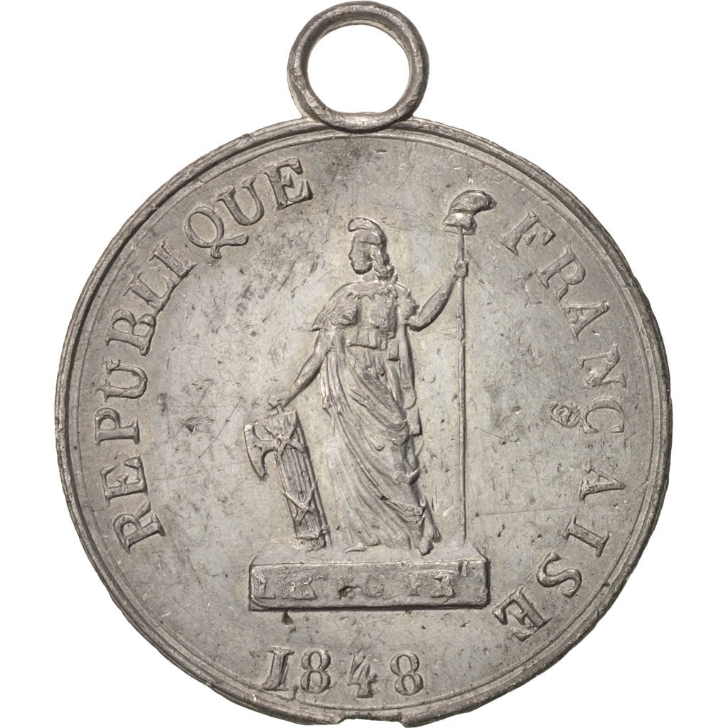 France, Medal, French Second Republic, History, 1848, AU(55-58), Tin