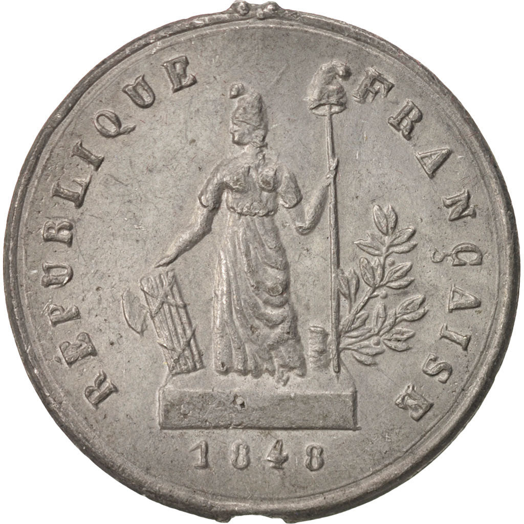 France, Medal, French Second Republic, History, 1848, TTB+, Tin
