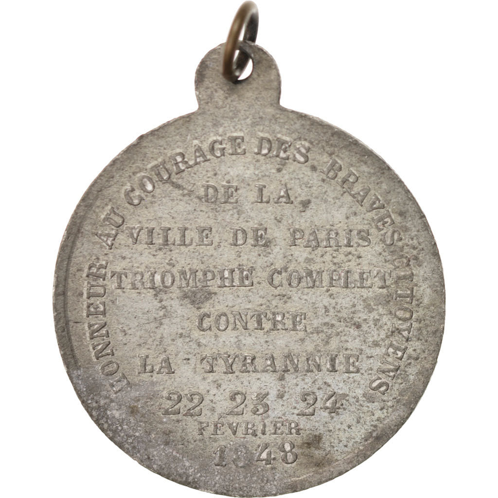 FRANCE, History, French Second Republic, Medal, 1848, EF(40-45), Tin, 26, 3.50