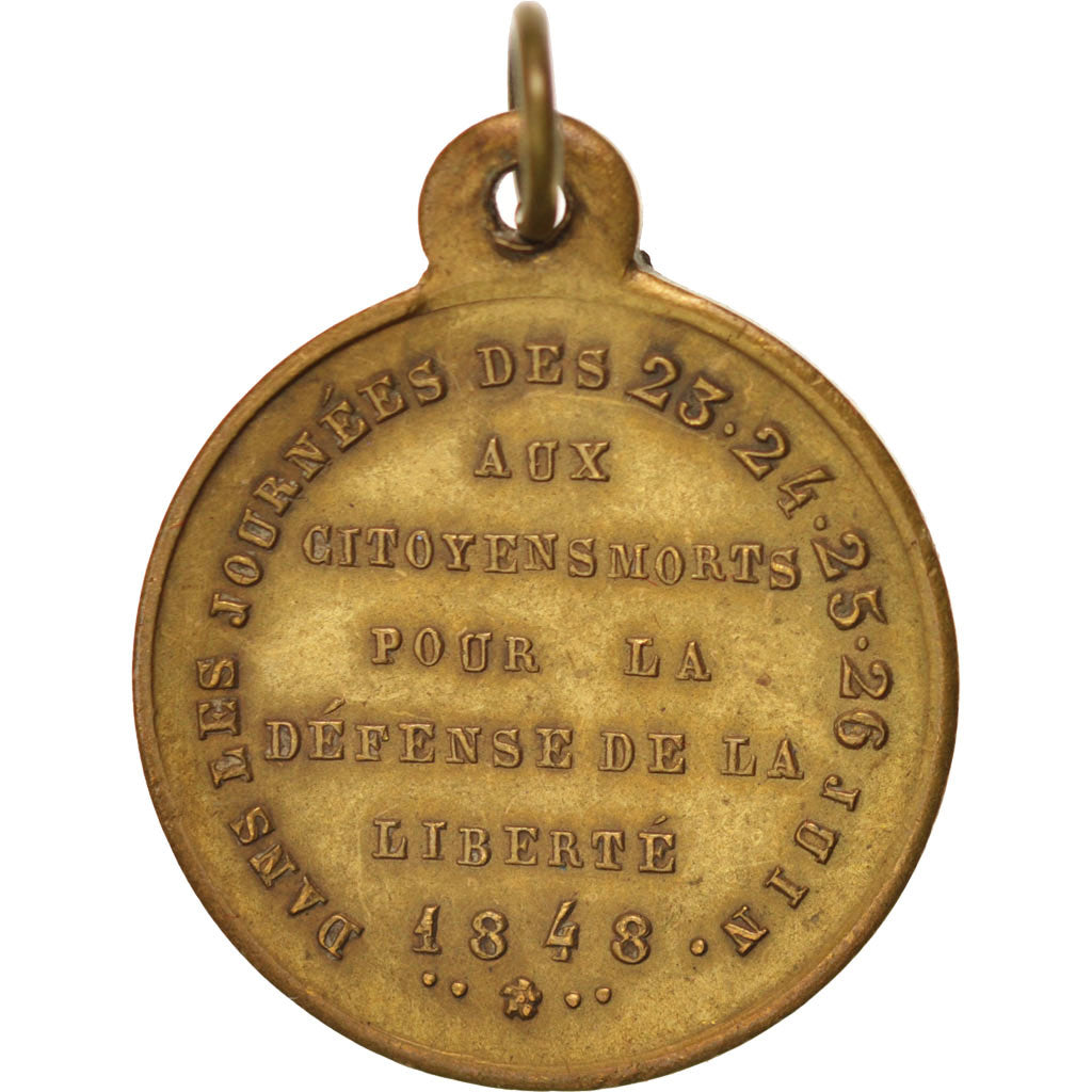 Francia, Medal, French Second Republic, History, 1848, BB+, Rame
