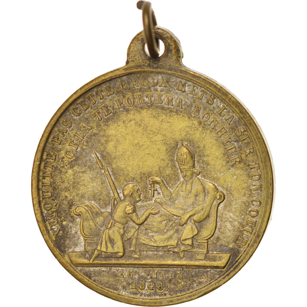 Francia, Medal, French Second Republic, History, 1848, BB, Rame