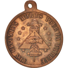 France, Medal, French Second Republic, History, 1848, AU(50-53), Copper