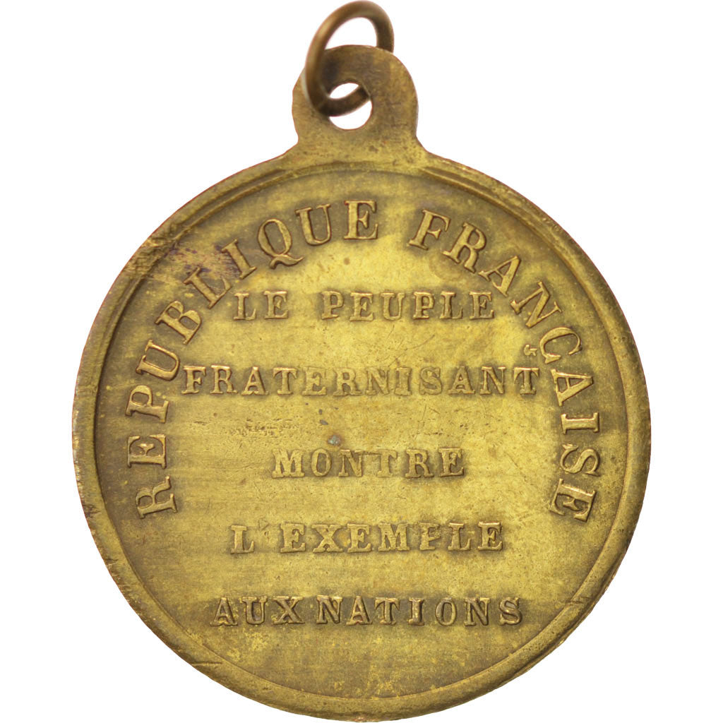 France, Medal, French Second Republic, History, 1848, TTB+, Cuivre