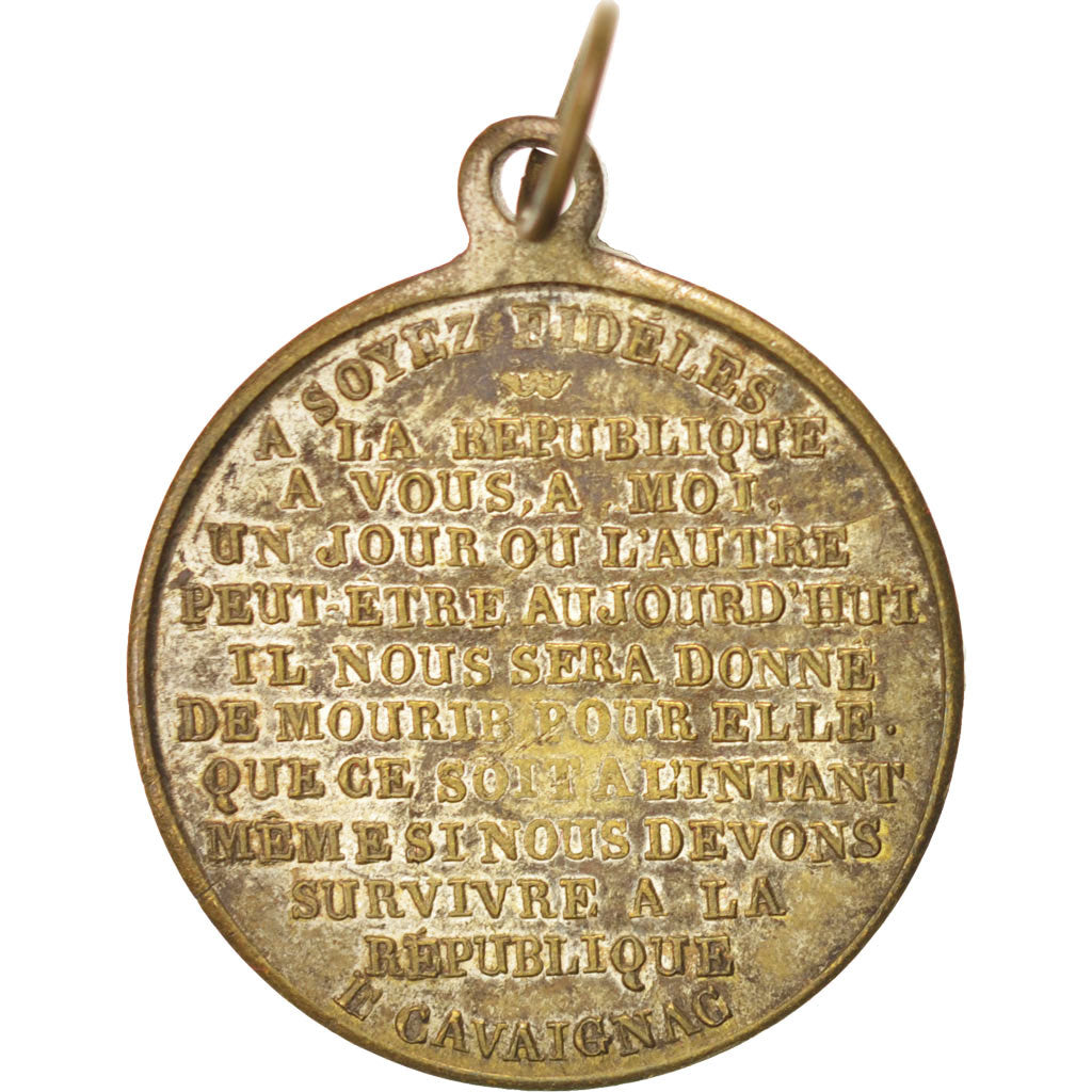 France, Medal, French Second Republic, History, 1848, AU(50-53), Copper