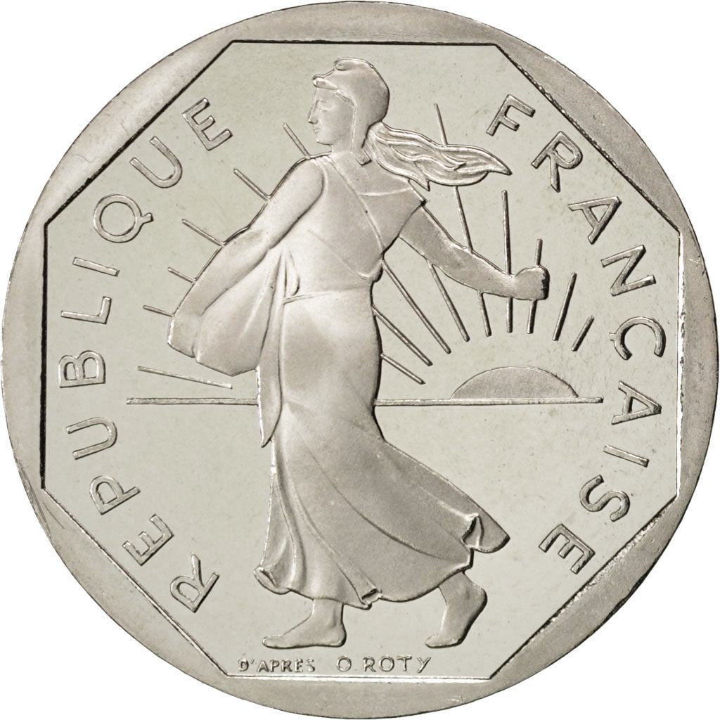 FRANCE, Semeuse, 2 Francs, 1998, KM #942.2, MS(65-70), Nickel, 26.5, Gadoury...