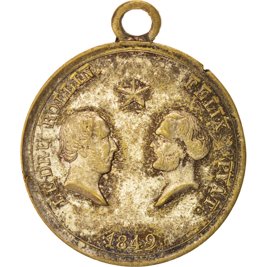 France, Medal, French Second Republic, History, 1849, EF(40-45), Copper