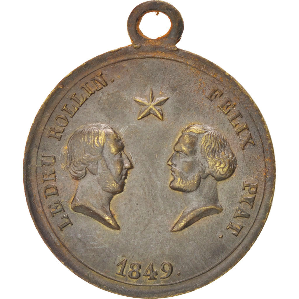 France, 5 Francs, French Second Republic, History, 1849, TTB+, Cuivre