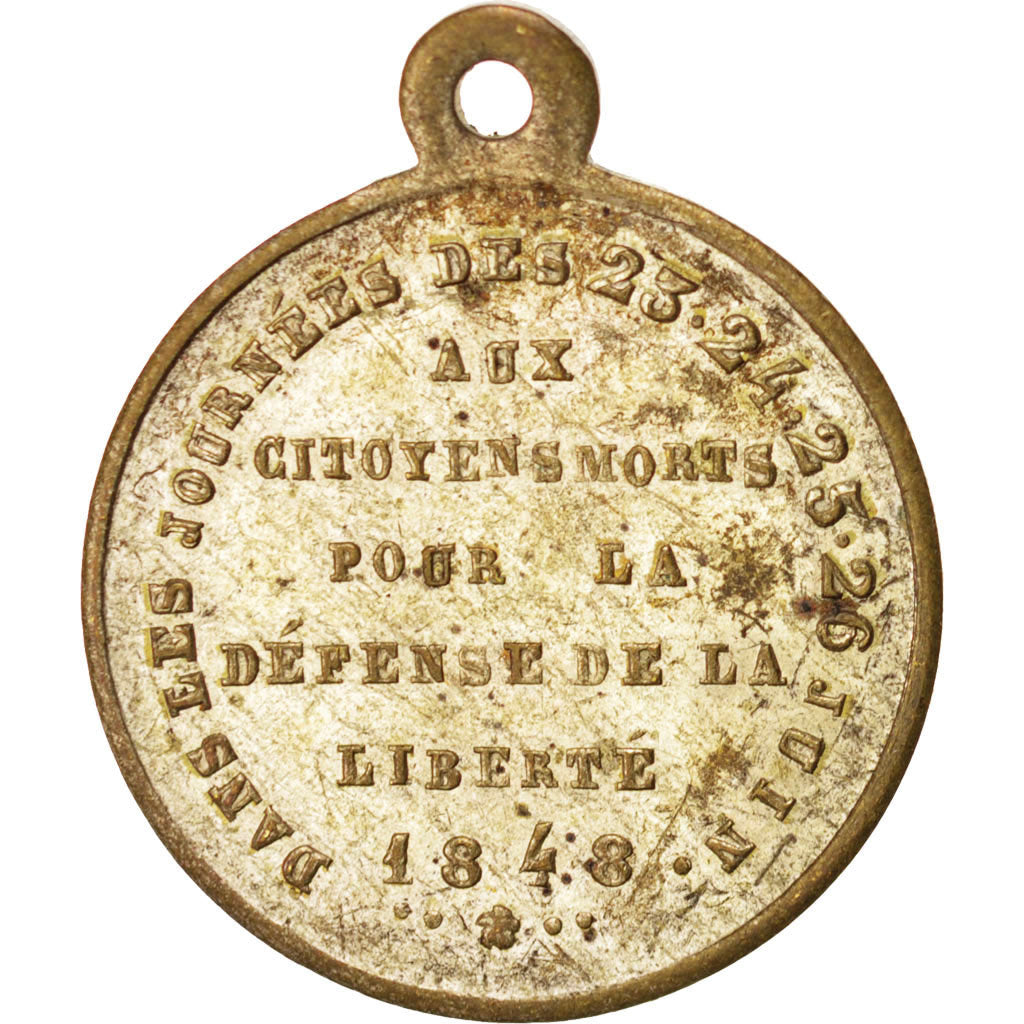 France, Medal, French Second Republic, History, 1848, SUP, Cuivre