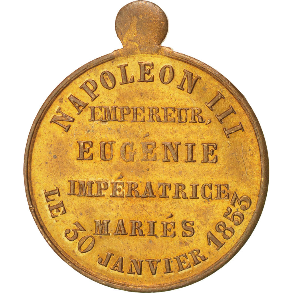 France, Medal, Second French Empire, History, 1853, AU(55-58), Copper